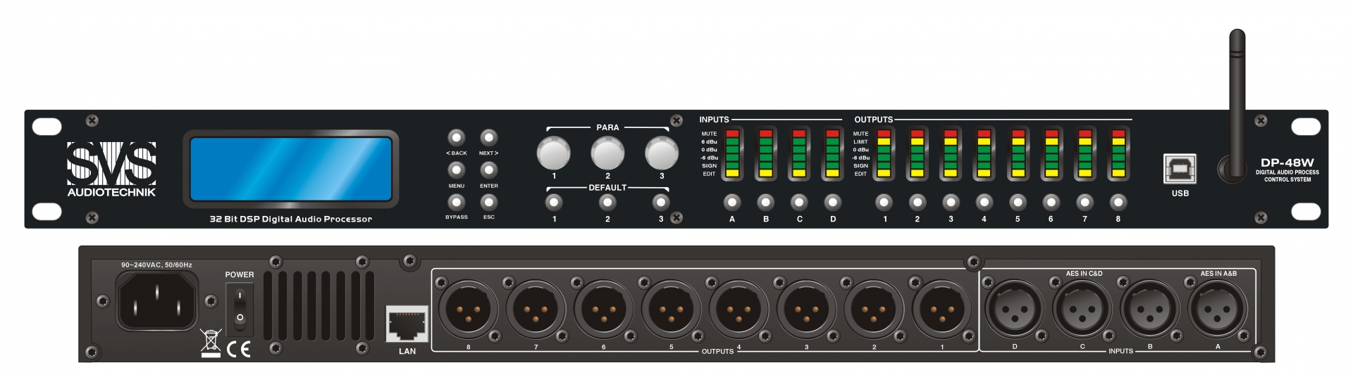 SVS Audiotechnik DP-48W Цифровой процессор: 4 входа 8 выходов в Ахтубинске