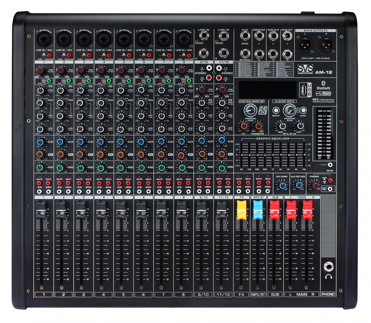 SVS Audiotechnik mixers AM-12 Микшерный пульт аналоговый, 12-канальный в Ахтубинске