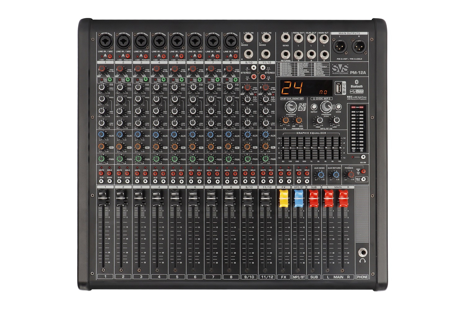 SVS Audiotechnik mixers PM-12A Активный аналоговый микшерный пульт, 12-канальный в Ахтубинске